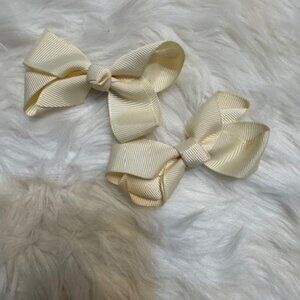 SET of Beige Boutique Bows  7700  Handmade NWT Boutique